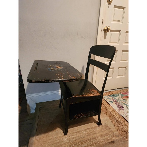 Irwin Seating Company Other - Vintage 1976 Bicentennial Irwin Seating Co Antique School Desk Black